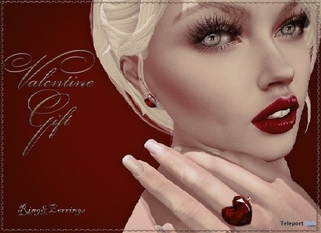 Ruby Heart Earrings and Ring Valentine Day Gift by ChicChica | Teleport Hub - Second Life Freebies | Teleport Hub | Scoop.it