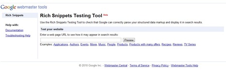 Webmaster Tools - Rich Snippets Testing Tool | Time to Learn | Scoop.it