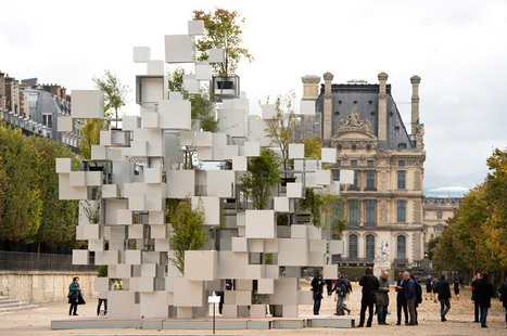 Suo Fujimoto adds greenery to layered cube installation in PARIS - designboom | architecture & design magazine | URBANmedias | Scoop.it