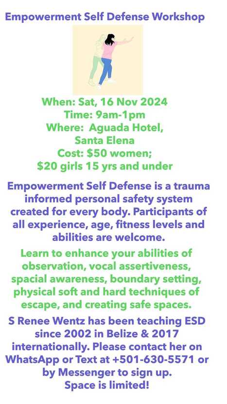 Female Empowerment Self Defense Workshop | Cayo Scoop!  The Ecology of Cayo Culture | Scoop.it