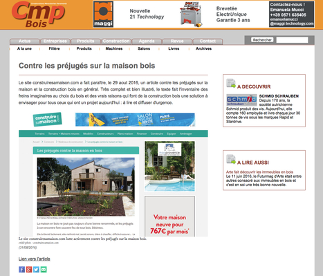 Magazine CMPbois " Contre les préjugés sur la maison bois "  | Architecture, maisons bois & bioclimatiques | Scoop.it