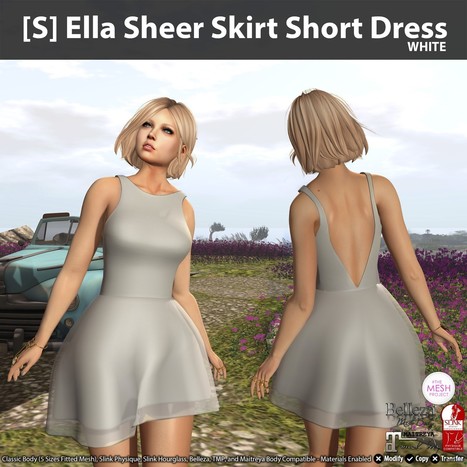 New Release: [S] Ella Sheer Skirt Short Dress by [satus Inc] | Teleport Hub - Second Life Freebies | Second Life Freebies | Scoop.it