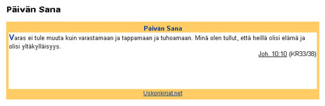 Raamattu.uskonkirjat.net | 1Uutiset - Lukemisen tähden | Scoop.it