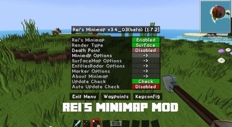 Скачать Rei's Minimap для Minecraft 1.7.10