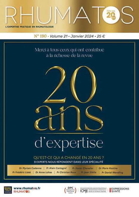 Milka Maravic on LinkedIn: Numéro 190 – Janvier 2024 - Rhumatos | Rheumatology-Rhumatologie | Scoop.it