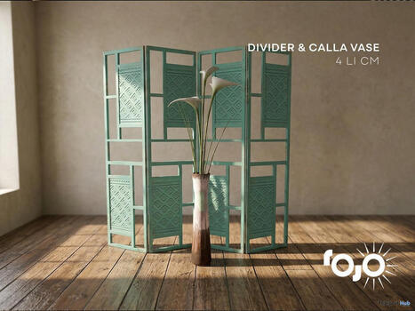 Divider & Calla Vase May 2026 Group Gift by Rojo | Teleport Hub - Second Life Freebies | Second Life Freebies | Scoop.it