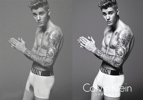Unretouched Photo from Justin Bieber's Calvin Klein Shoot Reveals Photoshop Enhancements | Communications Major | Scoop.it