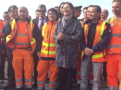 Ségolène Royal pose la première dalle de la route de briques… solaires | rev3 - la 3ème révolution industrielle en Hauts-de-France | Scoop.it