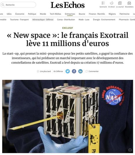 eXotrail, leader de la propulsion électrique pour satellites, lève 11 M€ | cross pond high tech | Scoop.it