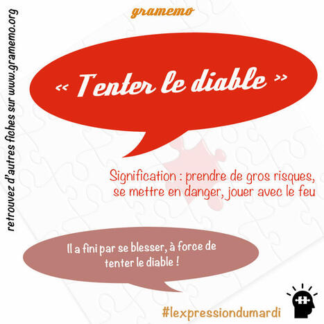 Tenter le diable &mdash; #lexpressiondumardi 256/52 | FLE C&Ocirc;T&Eacute; COURS | Scoop.it