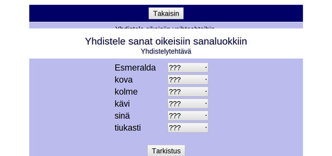 Yhdistele sanat oikeisiin sanaluokkiin | 1Uutiset - Lukemisen t&auml;hden | Scoop.it