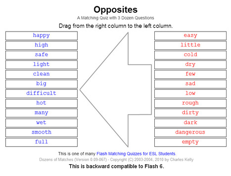 Matching Quizzes for ESL Students (Flash) | Human Interest | Scoop.it