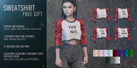 Sweatshirt Fatpack April 2022 Gift by Moon Rabbit | Teleport Hub - Second Life Freebies | Second Life Freebies | Scoop.it