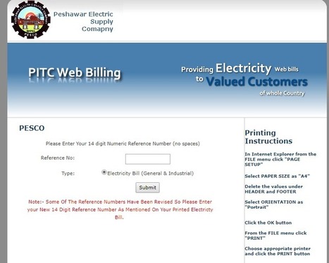 Download Pesco Bill Online 2019 Duplicate Elect