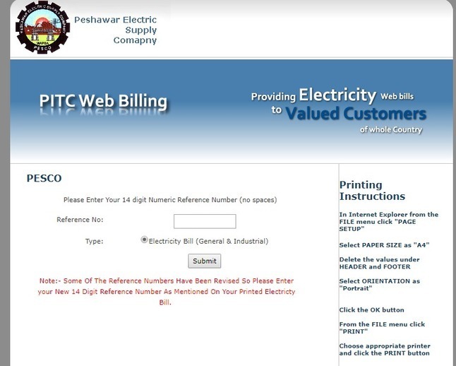 Download Pesco Bill Online 2019 Duplicate Elect