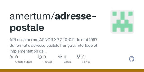 amertum/adresse-postale: API de la norme AFNOR XP Z 10-011 de mai 1997 du format d'adresse postale français. Interface et implementation de base en java | Bonnes Pratiques Web & Cloud | Scoop.it