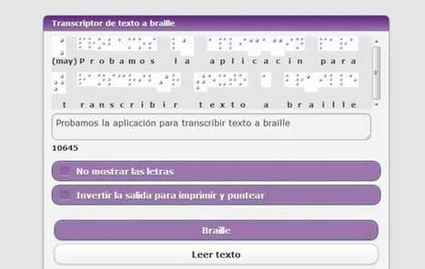 HetaH Transcriptor, utilidad web gratuita para transcribir texto a braille | Las TIC en la Educación | Scoop.it