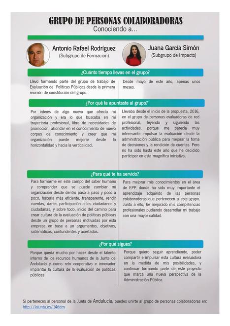 El Grupo de Personas Colaboradoras de la Junta de Andalucía para la Evaluación de Políticas Públicas (V) | Evaluación de Políticas Públicas - Actualidad y noticias | Scoop.it