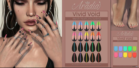 Vivid Void Nails Fatpack September 2025 Group Gift by ARADIA | Teleport Hub - Second Life Freebies | Second Life Freebies | Scoop.it