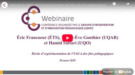 Récits d’expérimentation de l’IAG à des fins pédagogiques | Innovation pédagogique | Scoop.it