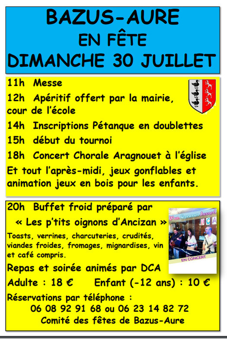F&ecirc;te de Bazus-Aure le 30 juillet | Vall&eacute;es d'Aure & Louron - Pyr&eacute;n&eacute;es | Scoop.it