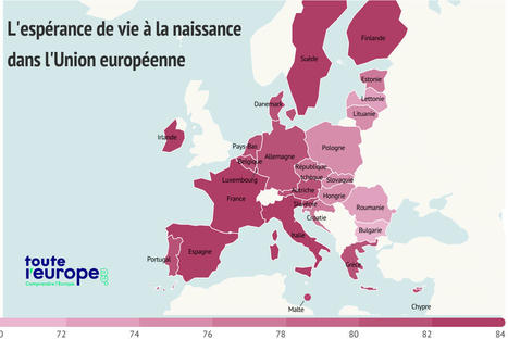 Carte de l'espérance de vie en Europe, selon les données d'Eurostat | BEST OF PHARMAGEEK | Scoop.it
