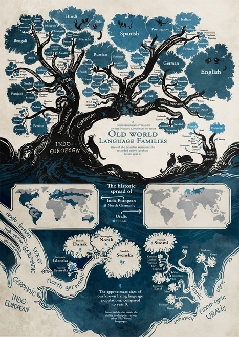 Fantástica representación del origen de las lenguas habladas por la mitad de la población mundial | TIC-TAC_aal66 | Scoop.it