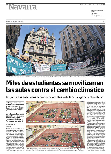 Miles de estudiantes se movilizan en las aulas contra el cambio climático | Ordenación del Territorio | Scoop.it