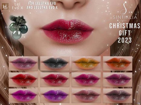 Lipstick Pack December 2022 Group Gift by Sintiklia | Teleport Hub - Second Life Freebies | Second Life Freebies | Scoop.it