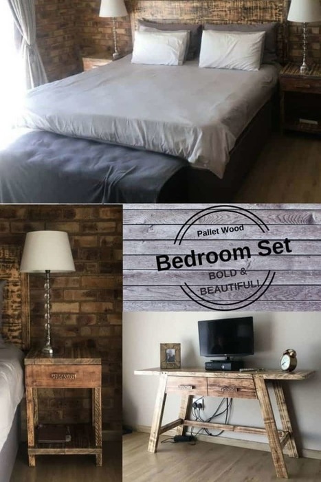 Bedroom Bedside Table Pallet Bedroom Set Pallet H In 1001