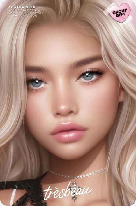 Agatha Skin November 2023 Group Gift by très beau | Teleport Hub - Second Life Freebies | Second Life Freebies | Scoop.it