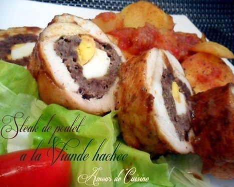 poulet farci a la viande hachee | Plats et recettes rapides, idées de menu de semaine sain et facile | Scoop.it
