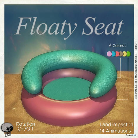 Floaty Seat August 2021 Group Gift by Petit Chat | Teleport Hub - Second Life Freebies | Second Life Freebies | Scoop.it