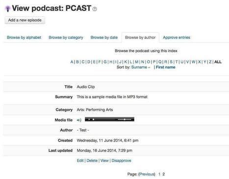 Create Podcasts in Moodle course using the Pcast plugin | Educación y TIC | Scoop.it