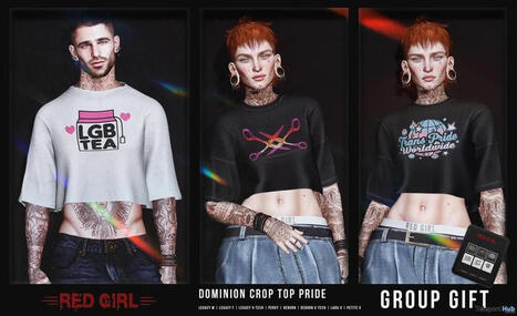 Dominion Crop Top Pride Edition June 2026 Group Gift by RED GIRL | Teleport Hub - Second Life Freebies | Second Life Freebies | Scoop.it