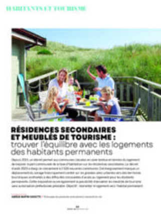 R&eacute;sidences secondaires et meubl&eacute;s de tourisme : trouver l'&eacute;quilibre avec les logements des habitants permanents | Veille territoriale AURH | Scoop.it