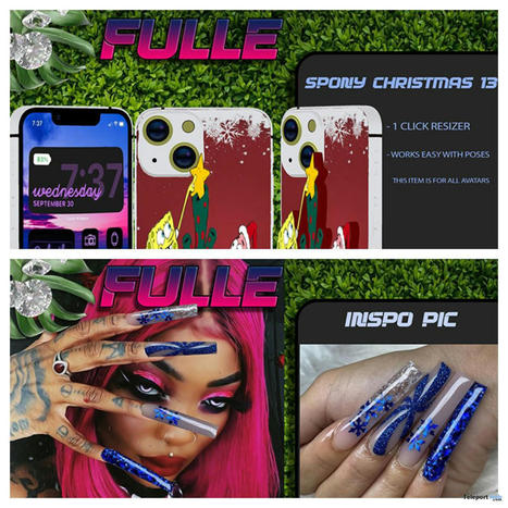 Bluegees Nails & Phone December 2021 Group Gift by FULLE | Teleport Hub - Second Life Freebies | Second Life Freebies | Scoop.it