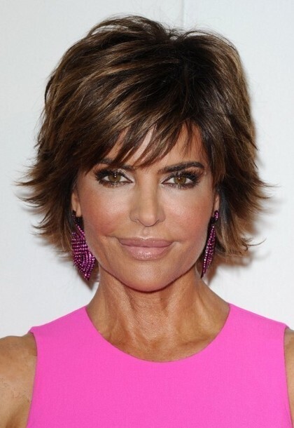 Lisa Rinna Flipped Out Short Razor Cut With Ban