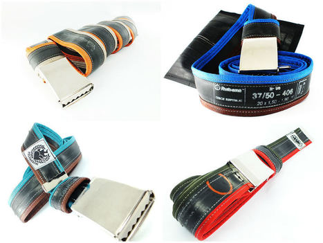 "Punctured" bicycle inner tube belts | 1001 Recycling Ideas ! | Scoop.it