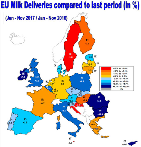 EU Milk Market Observatory - Evolution de la collecte laitière 2017/16 | Lait de Normandie... et d'ailleurs | Scoop.it