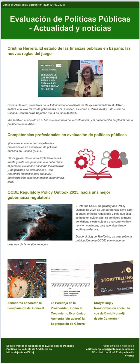 Boletín nº 141 de Evaluación de Políticas Públicas. Actualidad y noticias | Evaluación de Políticas Públicas - Actualidad y noticias | Scoop.it