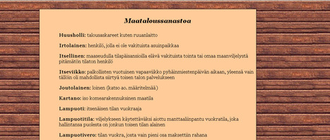 Vanhaa maataloussanastoa | 1Uutiset - Lukemisen tähden | Scoop.it