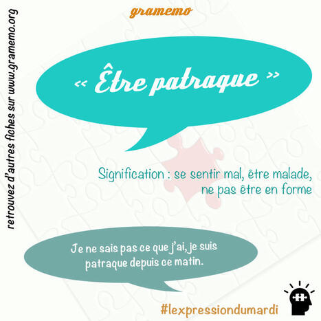 Être patraque — #lexpressiondumardi 228/52 | FLE CÔTÉ COURS | Scoop.it