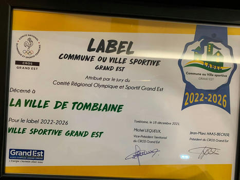 Le Label "Ville Sportive-Grand Est" à Tomblaine. | veille territoriale | Scoop.it