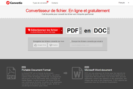 Convertio — Convertisseur de fichier. En ligne et gratuitement | IPAD, un nuevo concepto socio-educativo! | Scoop.it