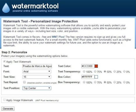 Protege tus imágenes con marcas de agua en forma fácil y rápida con WatermarkTool | TIC & Educación | Scoop.it