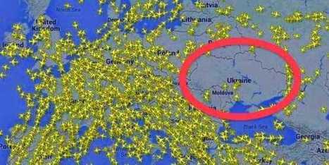 Map Shows Airplanes Getting The Heck Out Of Ukranian Airspace | Geography classroom | Scoop.it