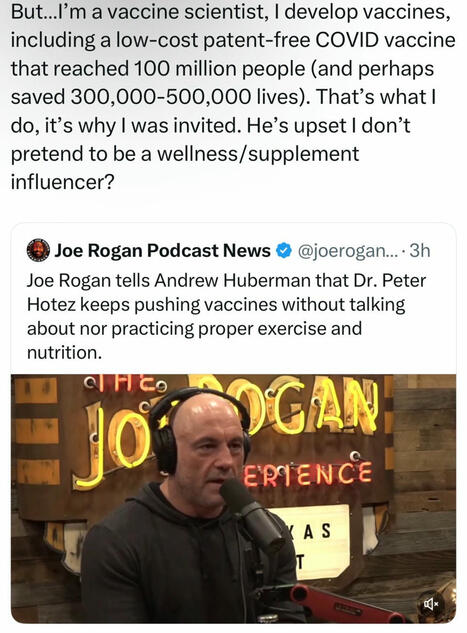 Not sure what Joe’s agenda is about.. | Peter Hotez MD PhD DSc(hon) | Hésitations Vaccinales: Observatoire HESIVAXs | Scoop.it