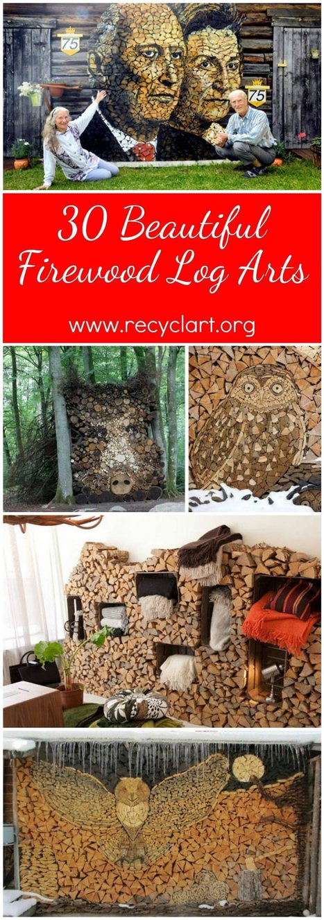 30 Beautiful Firewood Log Arts | 1001 Recycling Ideas ! | Scoop.it