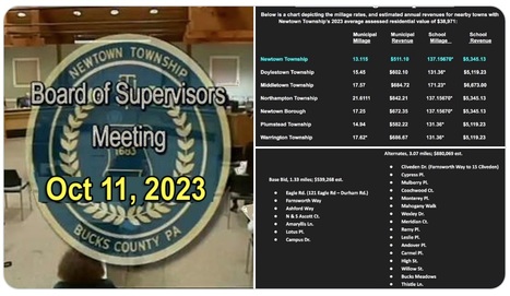 Mack's Summary of 11 October 2023 #NewtownPA BOS Meeting: It's All About the 2024 Budget | Newtown News of Interest | Scoop.it
